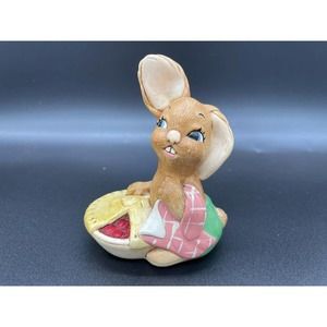 Pendelfin Studios "Pieface" Rabbit England Hand Painted Stonecraft Bunny